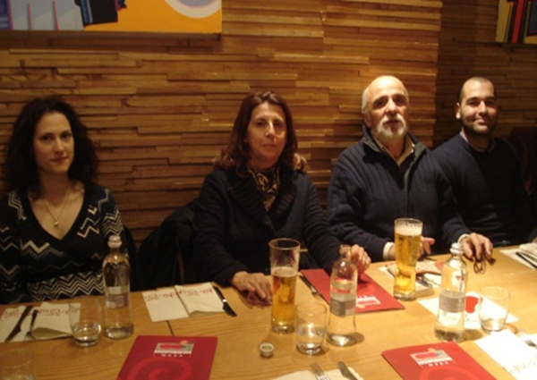 Dinner at restaurant, Padova 2010.
